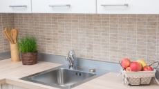 Muestra hecha a mano mosaico azulejo cerámica beige efecto piedra azulejo beige backsplash cocina MOS24-STSO67_m