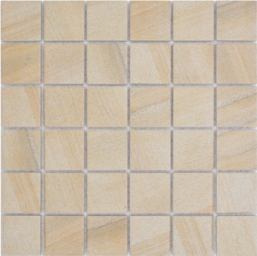 Muestra de mano mosaico azulejo piedra natural aspecto beige estructura baño azulejo backsplash MOS16-AISO98_m