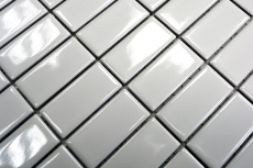 Muestra de mano mosaico azulejo cerámica barras blanco brillante azulejo backsplash cocina MOS24B-0101_m