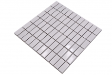 Muestra de mano mosaico azulejo cerámica barras blanco brillante azulejo backsplash cocina MOS24B-0101_m