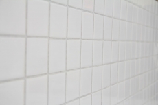Muestra de mano mosaico azulejo cerámica blanco brillante azulejo espejo baño pared MOS16B-0101_m
