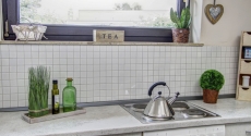 Muestra de mano mosaico azulejo cerámica blanco brillante azulejo espejo baño pared MOS16B-0101_m