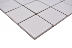 Muestra de mano mosaico azulejo cerámica blanco mate azulejo espejo baño pared MOS16B-0111_m