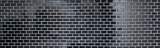 Muestra de mano mosaico azulejo cerámica ladrillo negro brillante cocina splashback MOS24-4BG_m