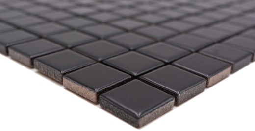 Muestra de mano mosaico azulejo cerámica negro mate azulejo backsplash cocina splashback MOS18D-0311_m