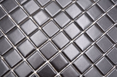 Muestra de mano mosaico azulejo cerámica negro mate azulejo backsplash cocina splashback MOS18D-0311_m