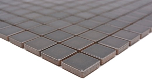 Muestra de mano mosaico azulejo cerámica metal gris cocina splashback BAD MOS18D-0204_m