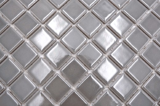 Muestra de mano mosaico azulejo cerámica metal gris cocina splashback BAD MOS18D-0204_m