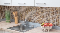 Muestra de mano mosaico azulejo concha beige marrón pared azulejo baño MOS150-SM2569_m