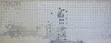 Muestra de mano mosaico azulejo acero inoxidable plata acero brillante azulejo backsplash cocina MOS129-15G_m