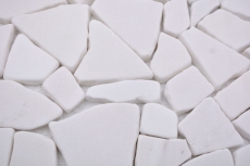 Muestra de mano mosaico azulejo mármol piedra natural cantera ciot blanco MOS44-0102_m