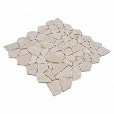 Muestra de mano mosaico azulejo mármol piedra natural blanco cantera Ciot Botticino Anticato MOS44-0104_m
