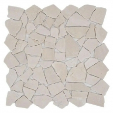 Muestra de mano mosaico azulejo mármol piedra natural blanco cantera Ciot Botticino Anticato MOS44-0104_m