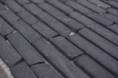 Muestra de mano mosaico azulejo mármol piedra natural negro Ladrillo Nero Marquina MOS40-0125_m