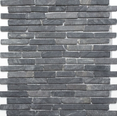 Muestra de mano mosaico azulejo mármol piedra natural negro Ladrillo Nero Marquina MOS40-0125_m