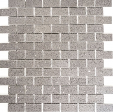 Muestra de mano mosaico azulejo backsplash cuarzo compuesto piedra artificial Ladrillo Artifical gris MOS46-0204_m