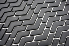 Muestrario de mano mosaico ECO Reciclaje VIDRIO espiga esmalte negro mate MOS140-HB31B_m