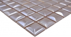 Muestra de mano mosaico ECO Reciclaje GLAS ECO café metálico 3DF MOS350-24_m