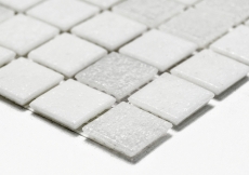 Muestra de mano mosaico azulejo vidrio blanco pared azulejo baño azulejo ducha splashback azulejo espejo MOS52-0103_m
