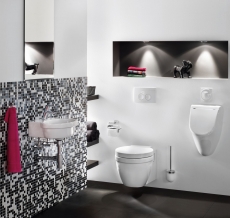 Muestra de mano mosaico azulejo vidrio pared azulejo baño azulejo ducha splashback azulejo blanco gris negro MOS52-0302_m