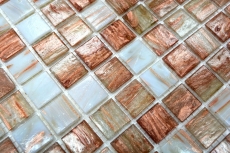 Muestra de mano mosaico azulejo vidrio Goldstar claro blanco bronce pared azulejo baño azulejo ducha splashback azulejo backsplash MOS54-1302_m