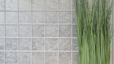 Muestra de mano azulejo mosaico Mosaico de vidrio translúcido Estructura de plata cristal BAÑO WC Cocina PARED MOS68-4SB21_m