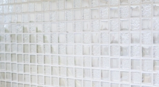 Muestra de mano mosaico azulejo Azulejo espejo translúcido blanco Mosaico de vidrio Cristal lustre blanco MOS88-8LU90_m