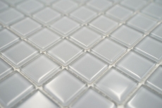 Muestra de mano azulejo mosaico Gris translúcido Mosaico de vidrio Cristal gris claro BAÑO WC Cocina PARED MOS60-0204_m