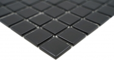 Muestra de mano mosaico azulejo Translúcido negro Mosaico de vidrio Cristal negro MOS60-0304_m