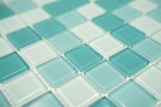 Muestra de mano azulejo mosaico Verde translúcido Mosaico de vidrio Verde cristal BAÑO WC Cocina PARED MOS62-0602_m