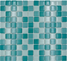 Muestra de mano azulejo mosaico Verde translúcido Mosaico de vidrio Verde cristal BAÑO WC Cocina PARED MOS72-0602_m