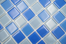 Muestra de mano mosaico azulejo Translúcido azul claro Mosaico de vidrio Cristal azul claro BAÑO WC Cocina PARED MOS62-0404_m