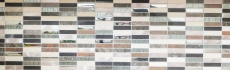 Muestra de mano Mosaico compuesto translúcido Aluminio beige marrón plata negro Rectángulo Mosaico de vidrio Cristal Piedra artificial Alu EP beige marrón MOS87-48X_m