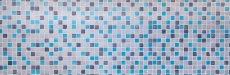 Muestra de mano azulejo mosaico Azulejo backsplash Translúcido azul-gris Mosaico de vidrio Cristal Resina azul-gris MOS82-0402_m