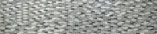 Muestra de mano mosaico azulejo translúcido acero inoxidable plata gris negro mosaico de vidrio compuesto Crystal acero plata gris negro MOS87-IL017_m