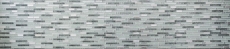 Muestra de mano mosaico azulejo Azulejo espejo translúcido acero inoxidable claro plata gris compuesto mosaico de vidrio Cristal acero claro plata gris MOS87-MV698_m