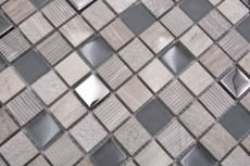Muestra de mano mosaico azulejo Azulejo espejo translúcido gris claro plata Mosaico de vidrio Piedra de cristal EP gris claro plata MOS92-HQ20_m