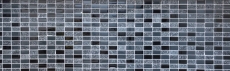 Muestra de mano mosaico azulejo espejo gris translúcido negro rectángulo vidrio mosaico Cristal piedra gris negro MOS87-1303_m