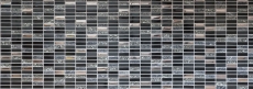 Muestra de mano mosaico azulejo espejo translúcido plata gris negro rectángulo vidrio mosaico cristal piedra negro MOS87-SM88_m