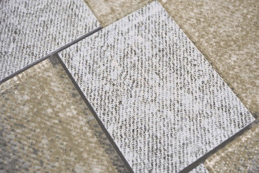 Muestra de mano mosaico azulejo translúcido cerámica beige rectángulo mosaico de vidrio Crystal cerámica beige MOS88J-1202_m