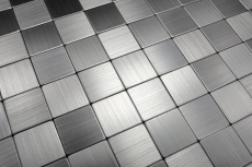 Muestra de mano mosaico azulejo espejo autoadhesivo aluminio plata metal metal MOS200-22M25_m