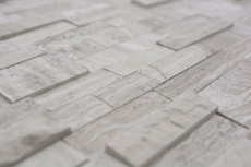 Muestra de mano mosaico azulejo azulejo backsplash autoadhesivo mármol piedra natural gris blanco crema piedra natural blanco madera MOS200-0120_m