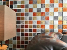 Muestra de mano transparente cristal mosaico oro plata negro rojo estructura pared azulejo espejo cocina baño MOS73-71739_m
