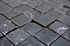 Muestra de mano mosaico de cerámica Baku negro mosaico azulejo pared azulejo backsplash cocina baño MOS18-0303_m