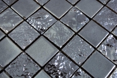 Muestra de mano mosaico de cerámica Baku negro mosaico azulejo pared azulejo backsplash cocina baño MOS18-0303_m