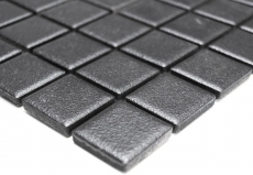 Muestra de mano azulejo de mosaico SLIP RESISTENTE DUCHA SUAVE NEGRO MOS18-0311-R10_m