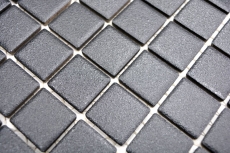 Muestra de mano azulejo de mosaico SLIP RESISTENTE DUCHA SUAVE NEGRO MOS18-0311-R10_m