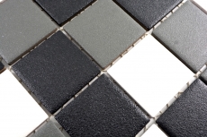 Muestra de mano mosaico azulejo RUGGED RUGGED SAFE negro blanco gris metal MOS14-2213-R10_m