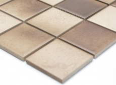 Muestra de mano mosaico de azulejos de cerámica MARRON BEIGE MIX SLIP-SIDE SLIP-SIDE MOS16-1211-R10_m