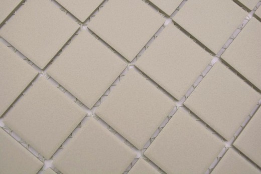 Muestra de mano azulejo de mosaico de cerámica beige claro magnolia sin esmaltar RUTSCHEMMEND MOS14B-1211-R10_m